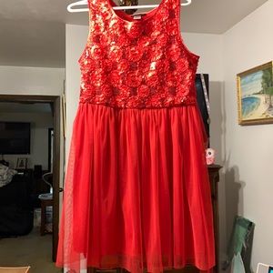 Red Flowery dress